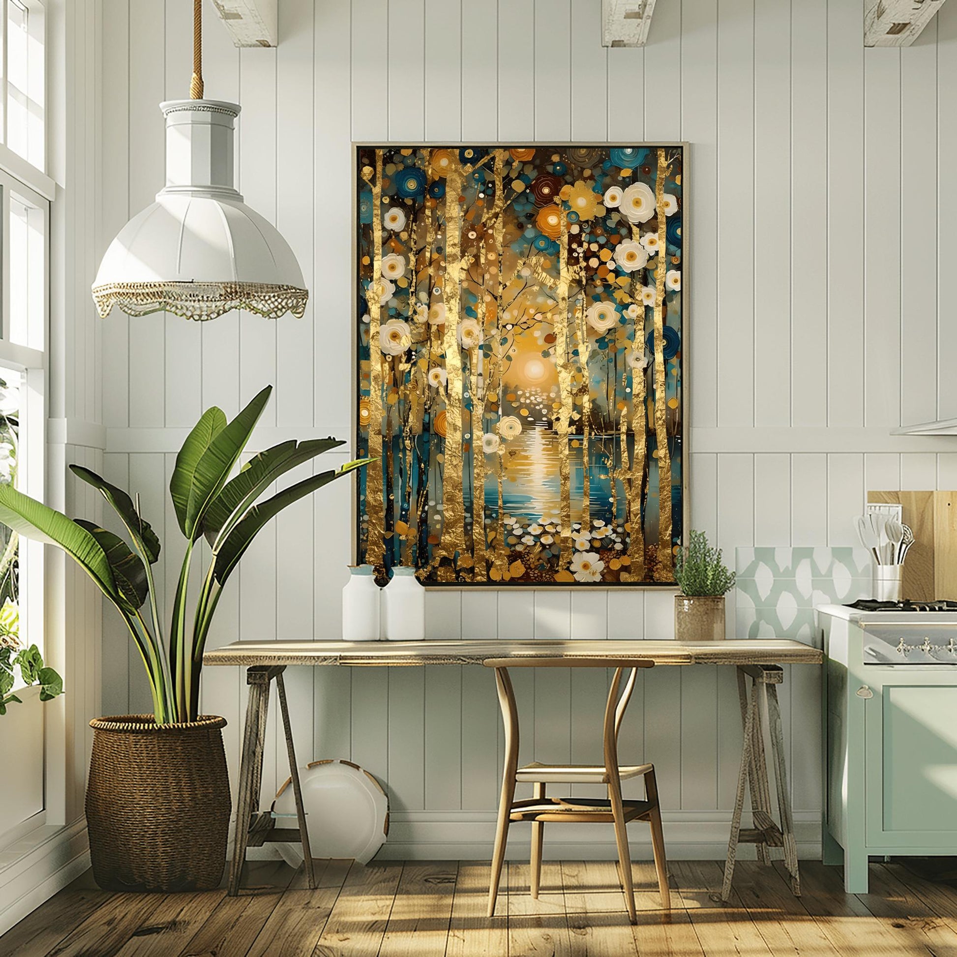 Gustav Klimt Golden Mystical Landscape Print ‚Äì Symbolist Lake Art (view 5)