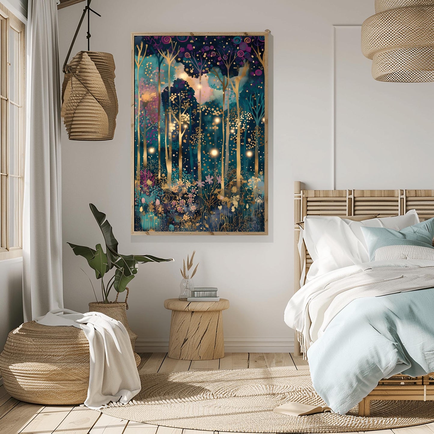 Gustav Klimt Inspired Forest Print: Luxury Autumn Home Decor (view 7)