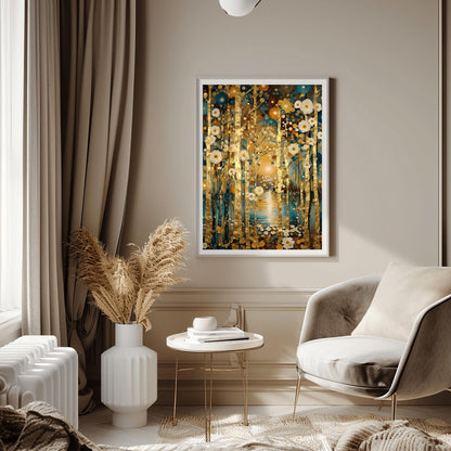 Gustav Klimt Golden Mystical Landscape Print ‚Äì Symbolist Lake Art (view 8)