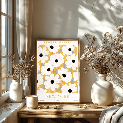 New York Flower Market Print ‚Äì White Anemone Poster (view 2)