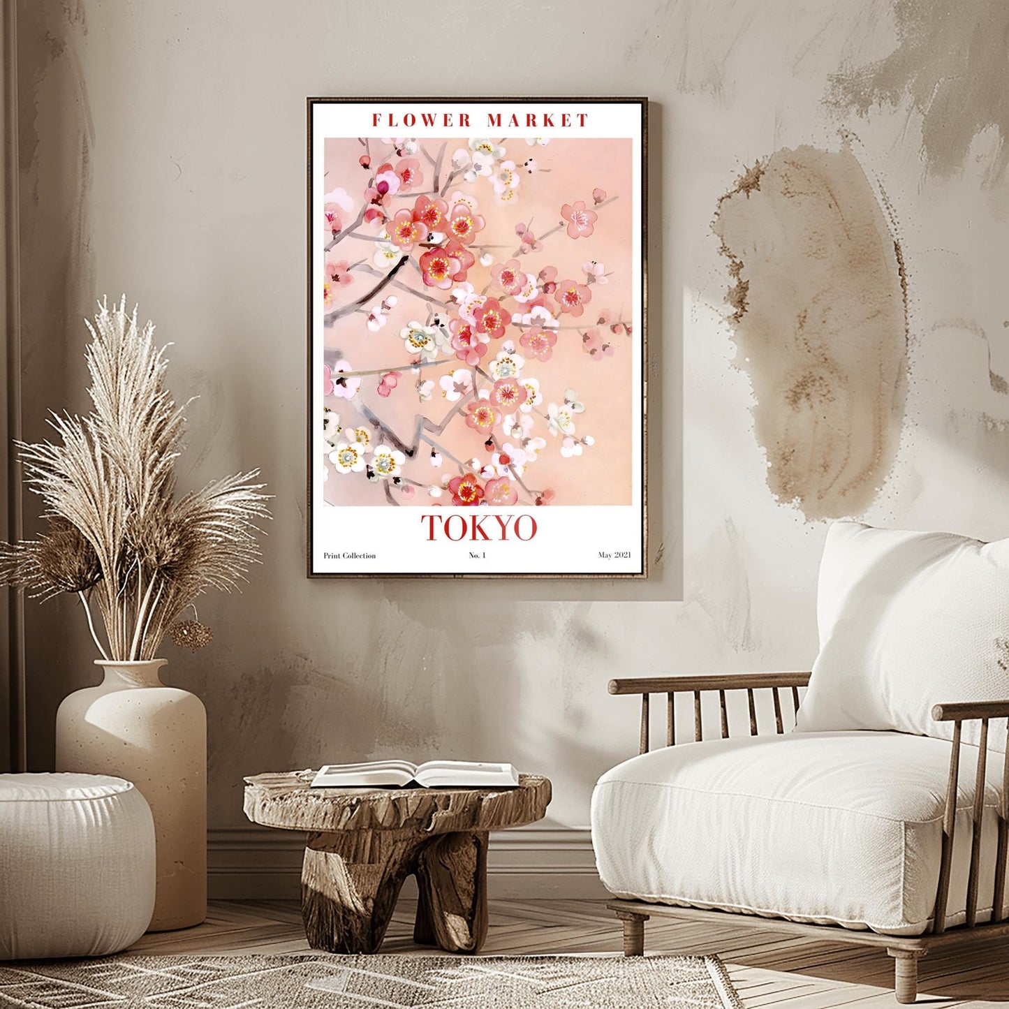 Tokyo Flower Market Print ‚Äì Cherry Blossom Watercolor Art (view 4)