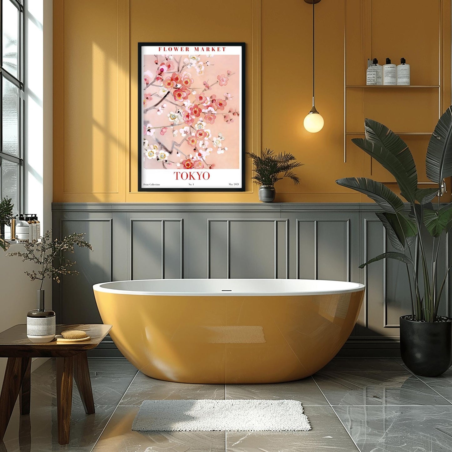 Tokyo Flower Market Print ‚Äì Cherry Blossom Watercolor Art (view 5)