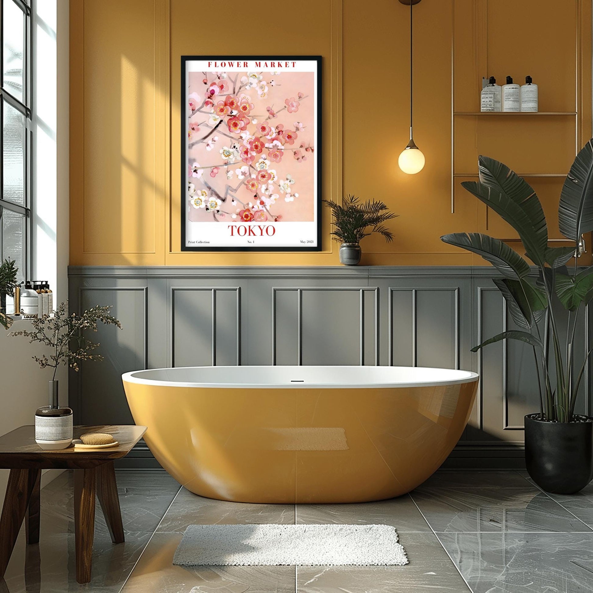 Tokyo Flower Market Print ‚Äì Cherry Blossom Watercolor Art (view 5)