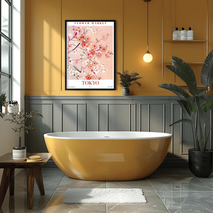 Tokyo Flower Market Print ‚Äì Cherry Blossom Watercolor Art (view 5)
