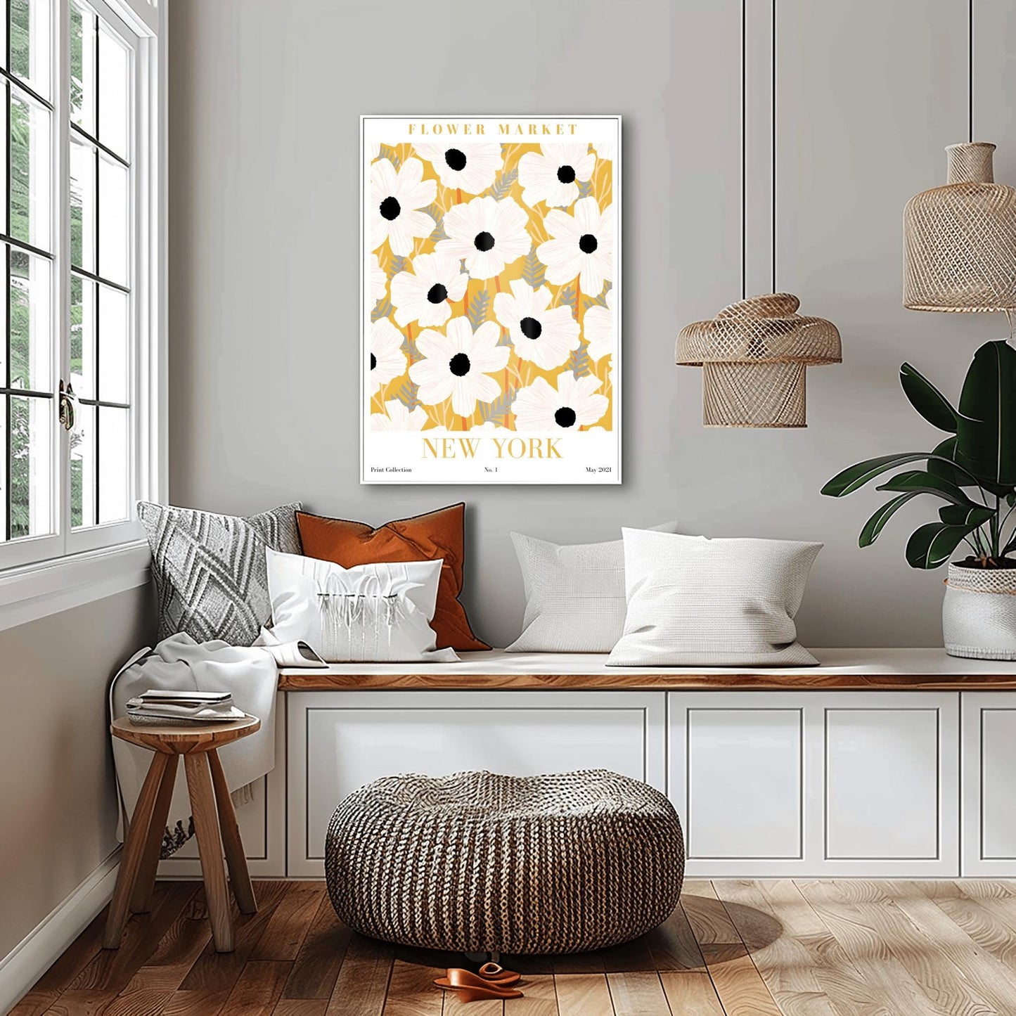 New York Flower Market Print ‚Äì White Anemone Poster (view 5)