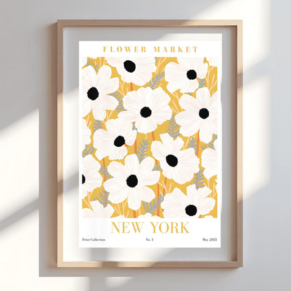 New York Flower Market Print ‚Äì White Anemone Poster (view 8)