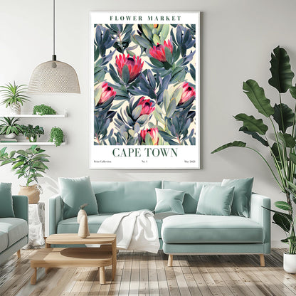 Cape Town Flower Market Print ‚Äì King Protea Floral Poster (view 2)