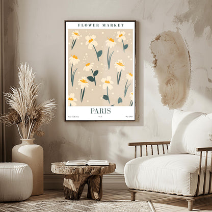 Paris Flower Market Daisy Print ‚Äì Mid-Century Minimalist Floral (view 7)