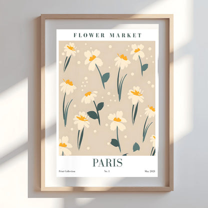 Paris Flower Market Daisy Print ‚Äì Mid-Century Minimalist Floral (view 8)