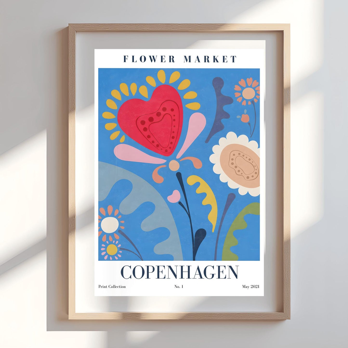 Copenhagen Flower Market Print ‚Äì Abstract Folk Art Poster (view 5)