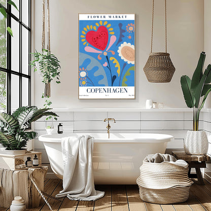 Copenhagen Flower Market Print ‚Äì Abstract Folk Art Poster (view 6)