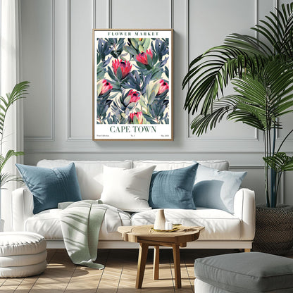 Cape Town Flower Market Print ‚Äì King Protea Floral Poster (view 7)
