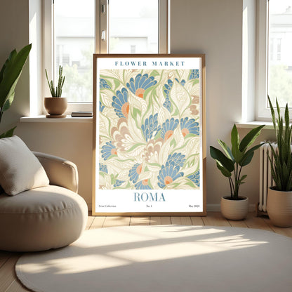Roma Flower Market Print ‚Äì Art Nouveau Floral Poster (view 3)