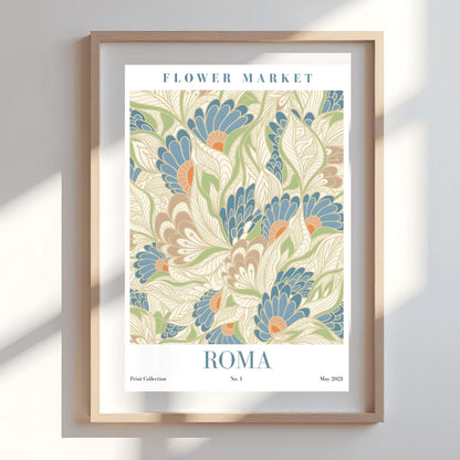 Roma Flower Market Print ‚Äì Art Nouveau Floral Poster (view 5)
