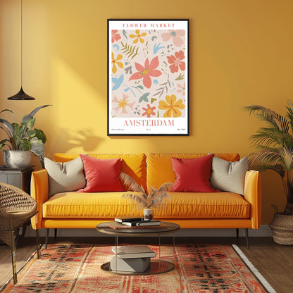 Amsterdam Flower Market Print ‚Äì Pastel Abstract Floral Art (view 3)