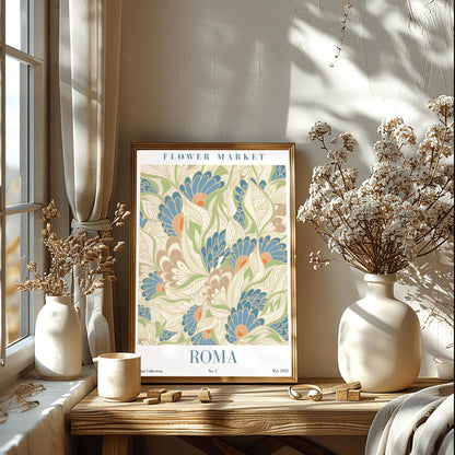Roma Flower Market Print ‚Äì Art Nouveau Floral Poster (view 6)