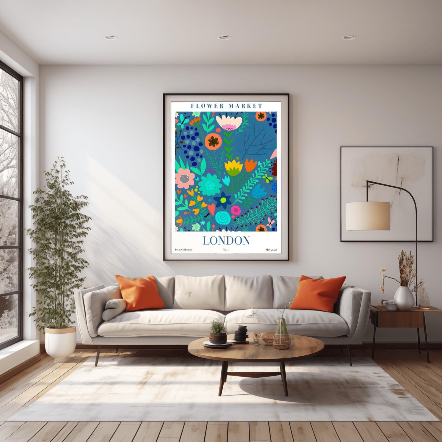 London Flower Market Abstract Print ‚Äì Colorful Floral Poster (view 5)