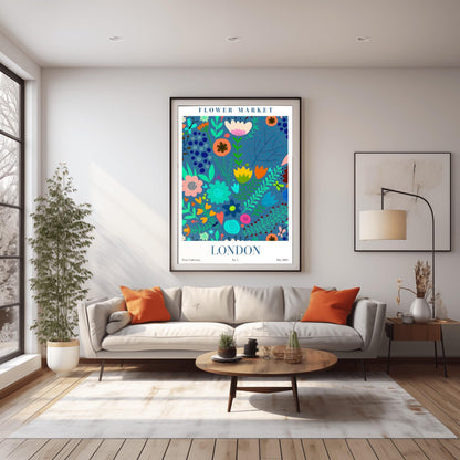 London Flower Market Abstract Print ‚Äì Colorful Floral Poster (view 5)