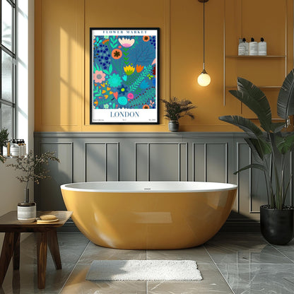 London Flower Market Abstract Print ‚Äì Colorful Floral Poster (view 6)