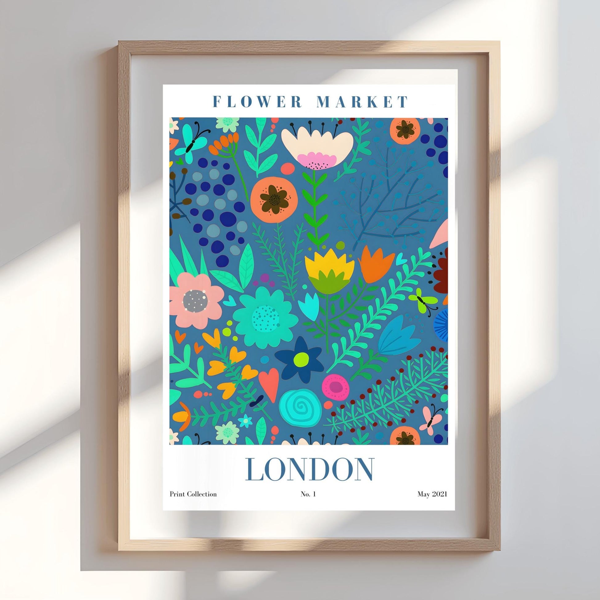 London Flower Market Abstract Print ‚Äì Colorful Floral Poster (view 7)