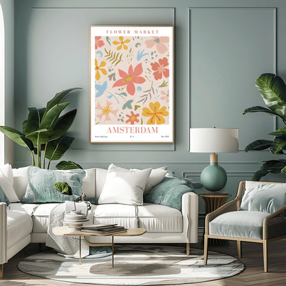 Amsterdam Flower Market Print ‚Äì Pastel Abstract Floral Art (view 5)
