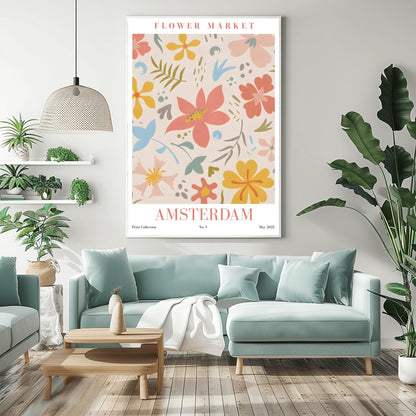 Amsterdam Flower Market Print ‚Äì Pastel Abstract Floral Art (view 7)