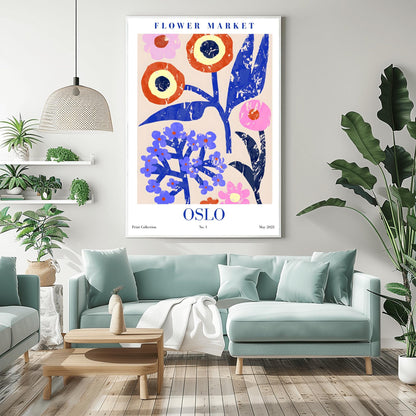 Oslo Flower Market Print ‚Äì Bold Abstract Floral Art (view 2)