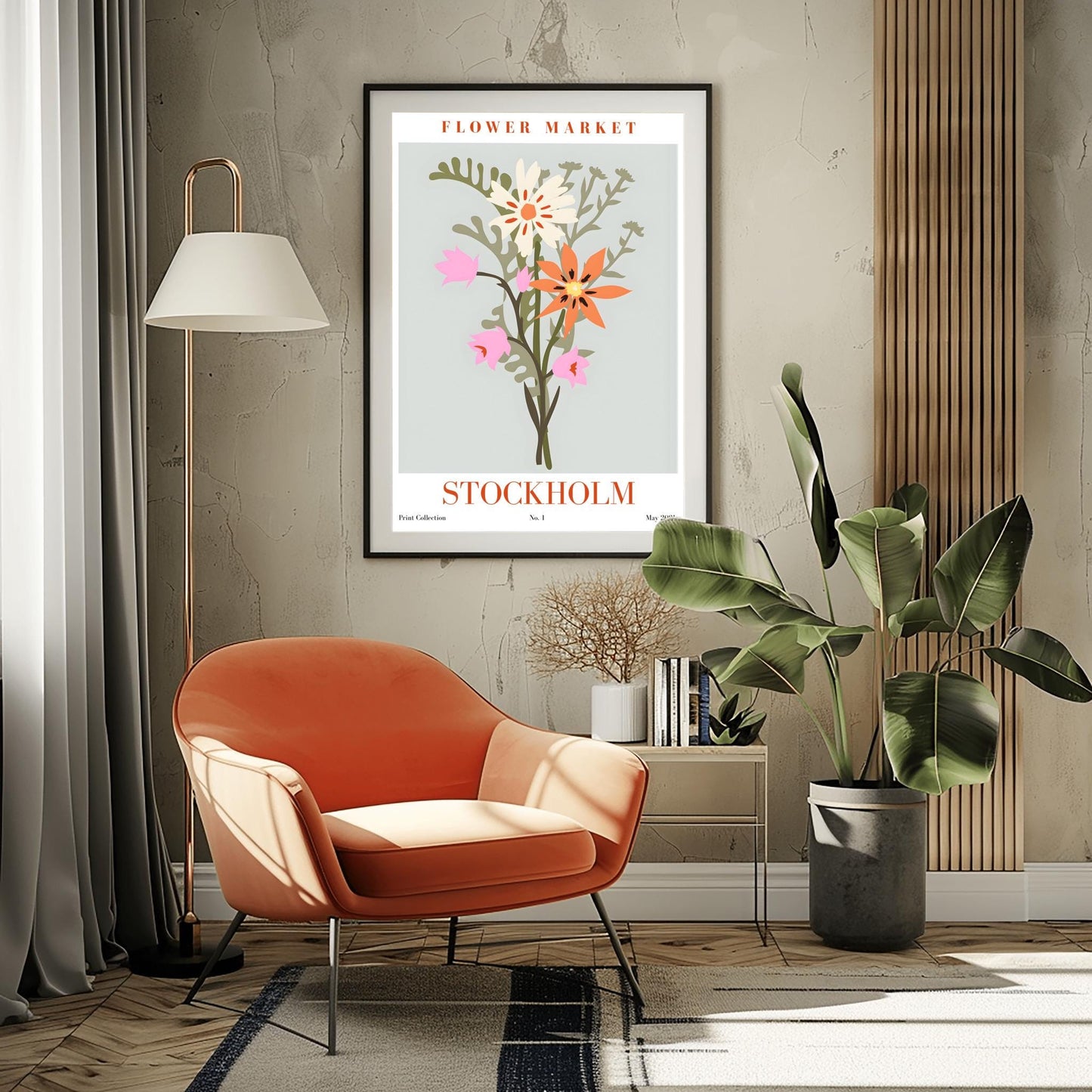 Stockholm Flower Market Print ‚Äì Abstract Botanical Bouquet (view 2)