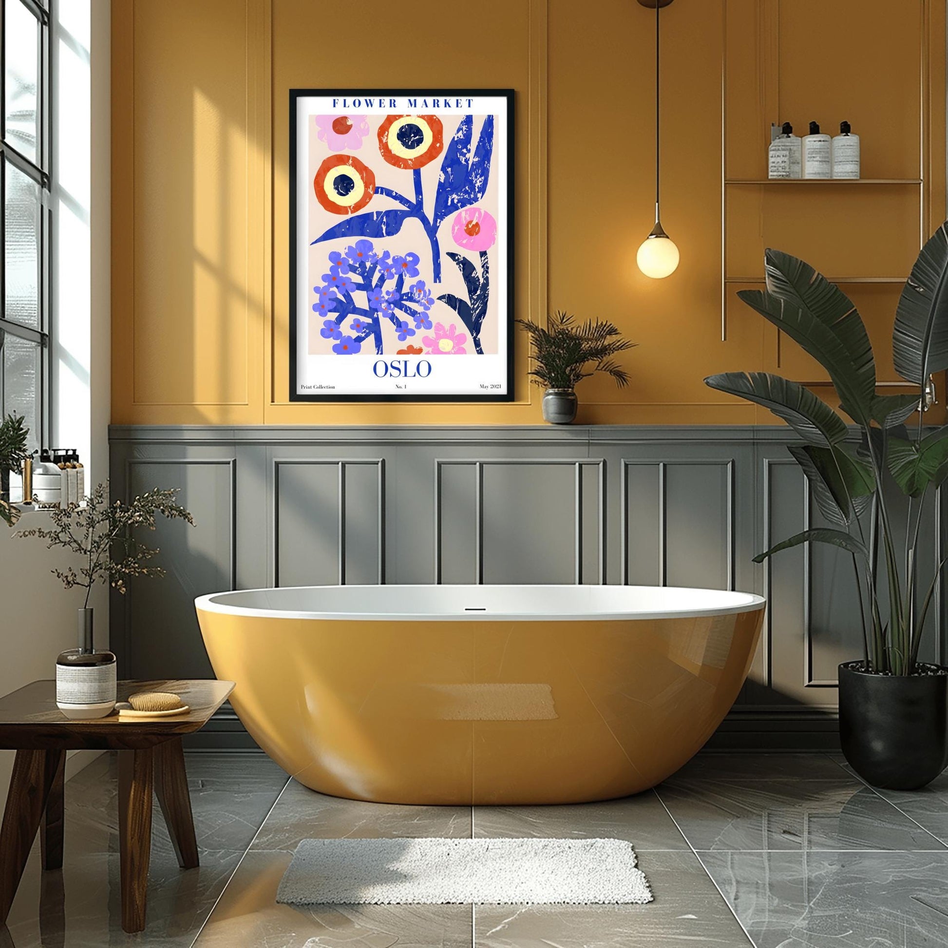 Oslo Flower Market Print ‚Äì Bold Abstract Floral Art (view 3)