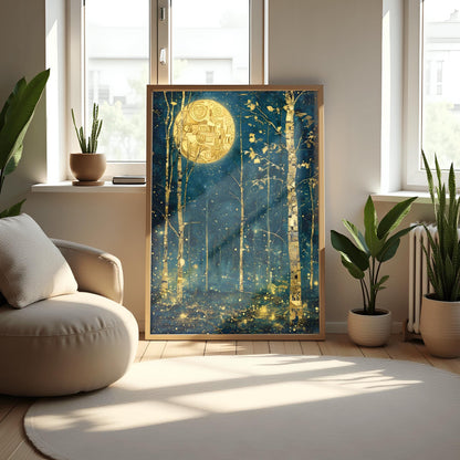 Gustav Klimt Golden Forest Print Museum Exhibition Art Poster (view 3)