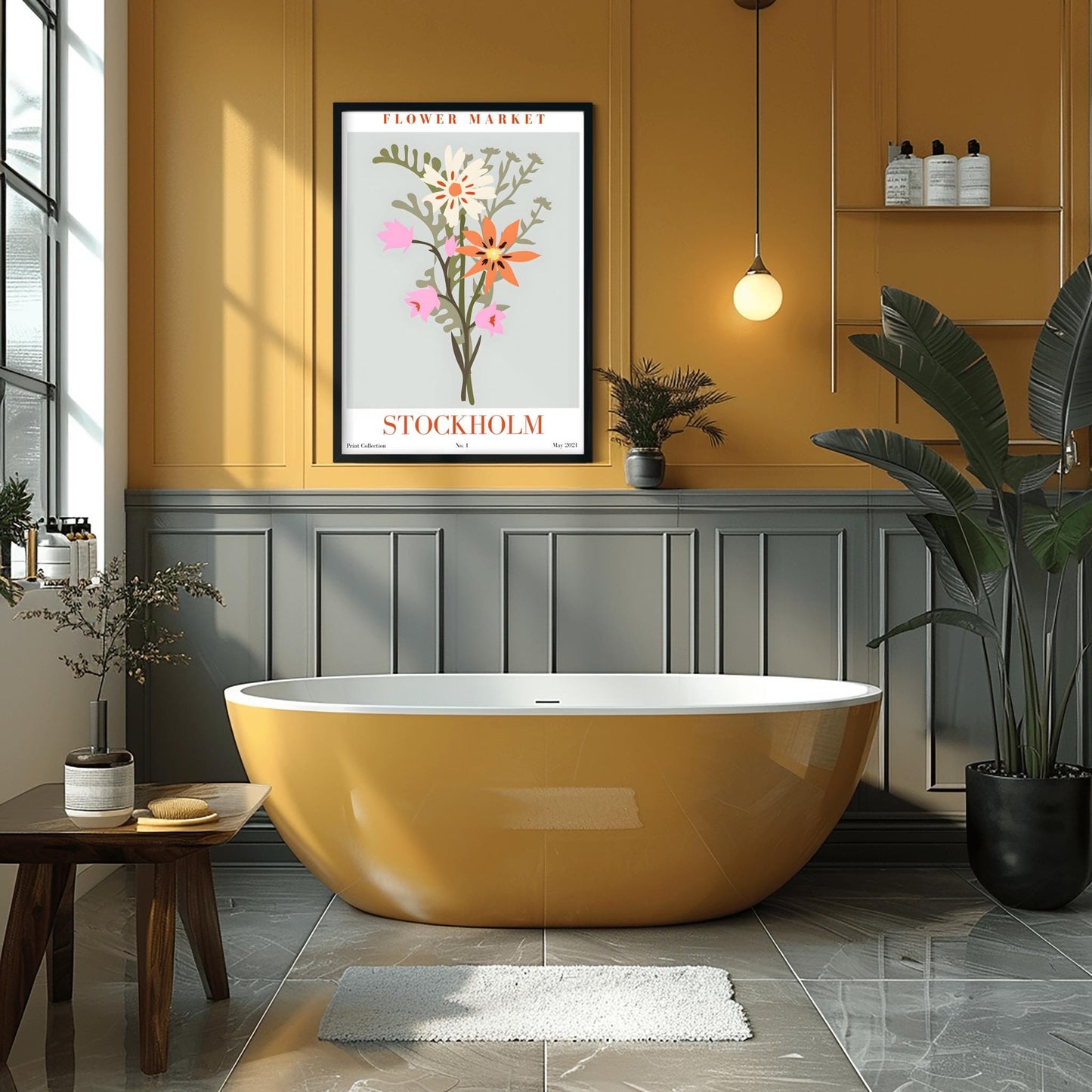 Stockholm Flower Market Print ‚Äì Abstract Botanical Bouquet (view 3)
