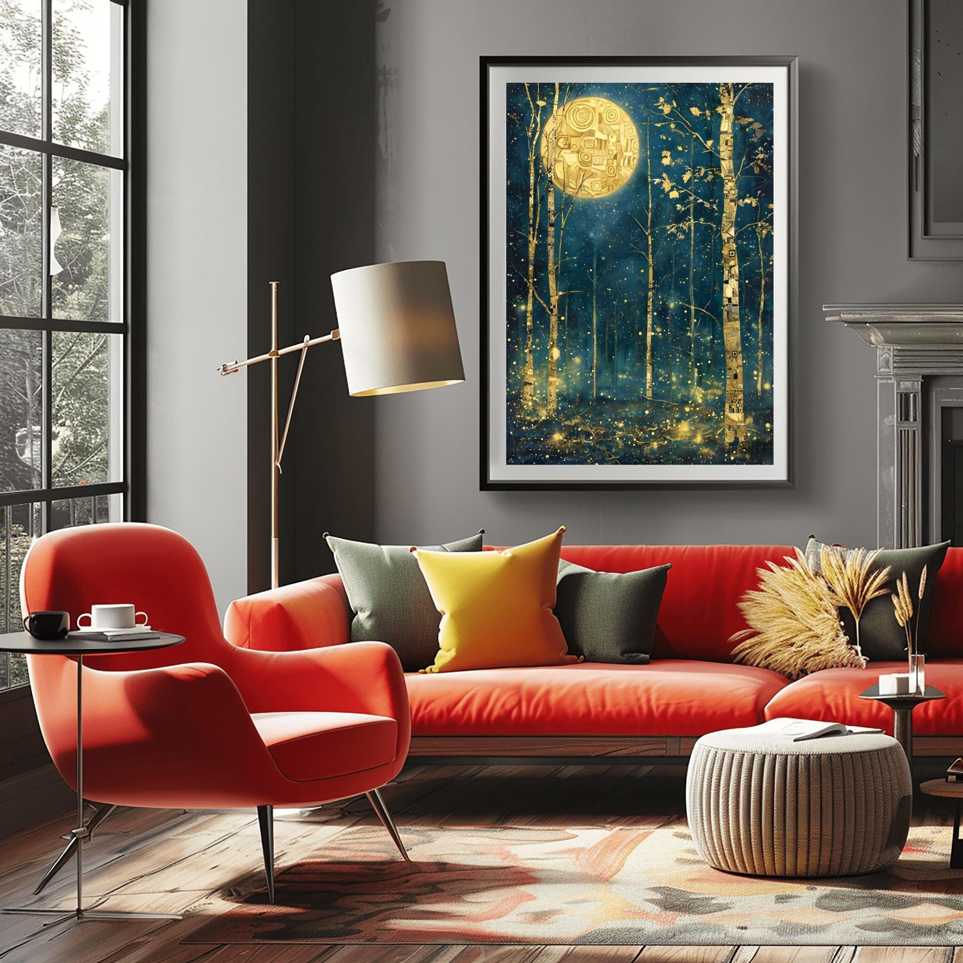 Gustav Klimt Golden Forest Print Museum Exhibition Art Poster (view 4)