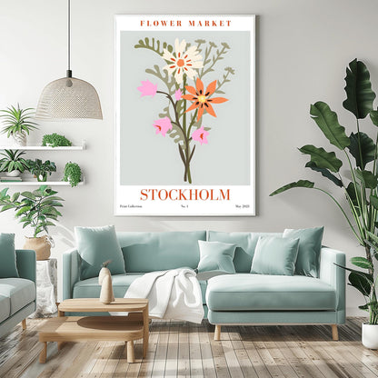 Stockholm Flower Market Print ‚Äì Abstract Botanical Bouquet (view 4)