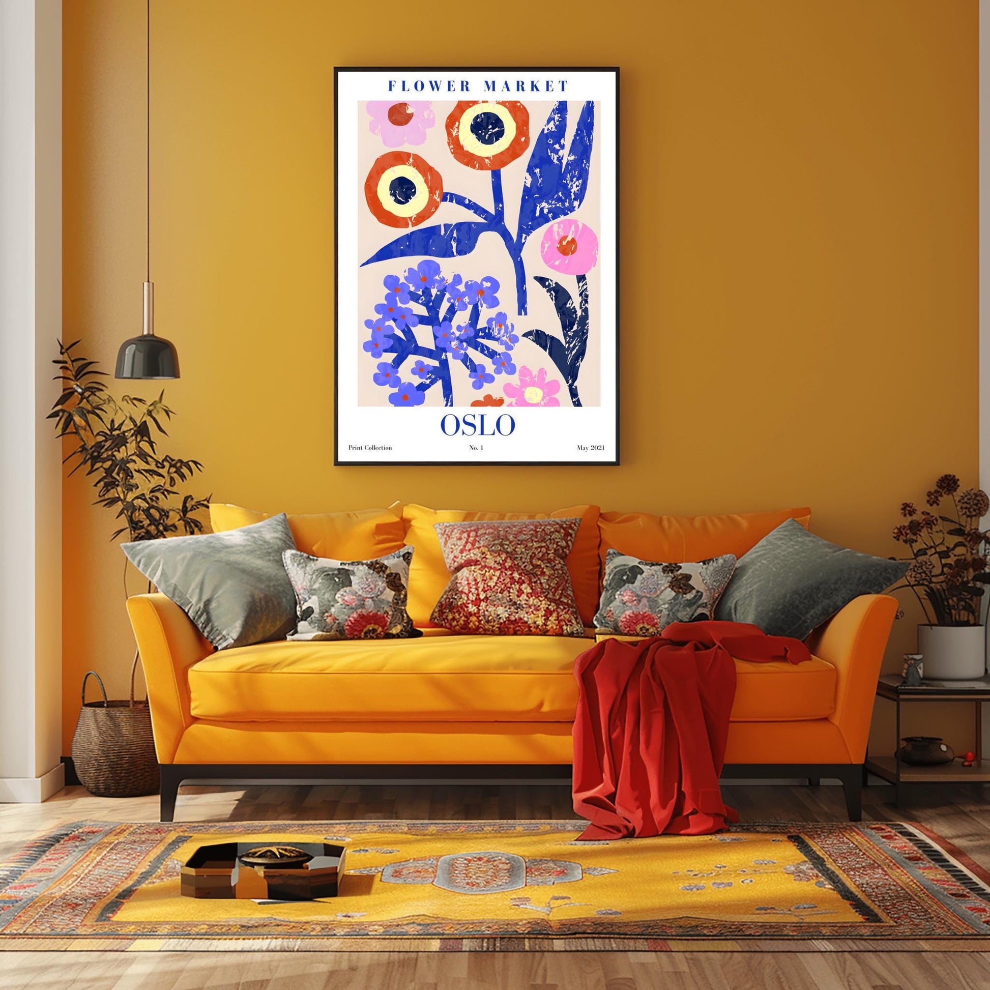 Oslo Flower Market Print ‚Äì Bold Abstract Floral Art (view 6)