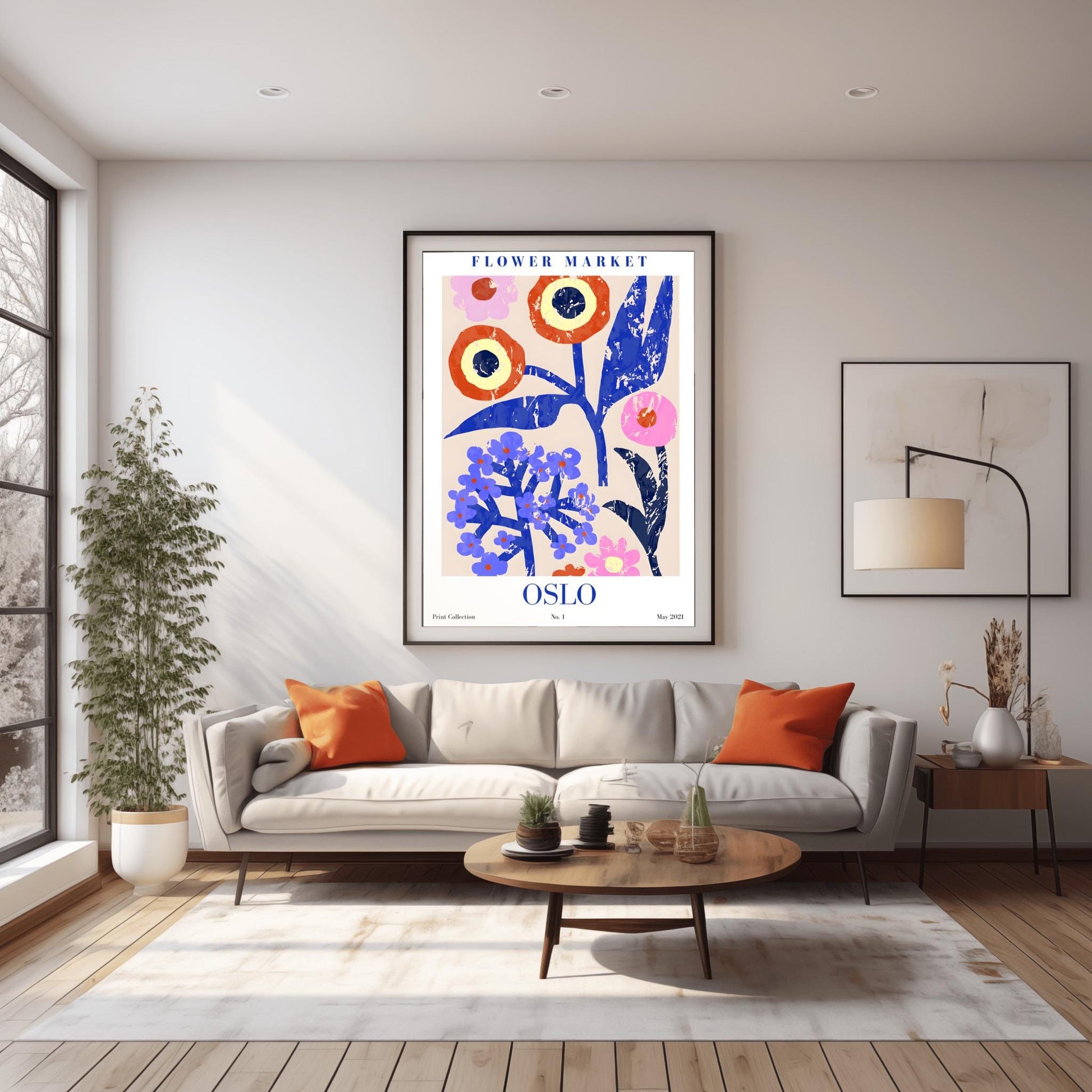 Oslo Flower Market Print ‚Äì Bold Abstract Floral Art (view 7)