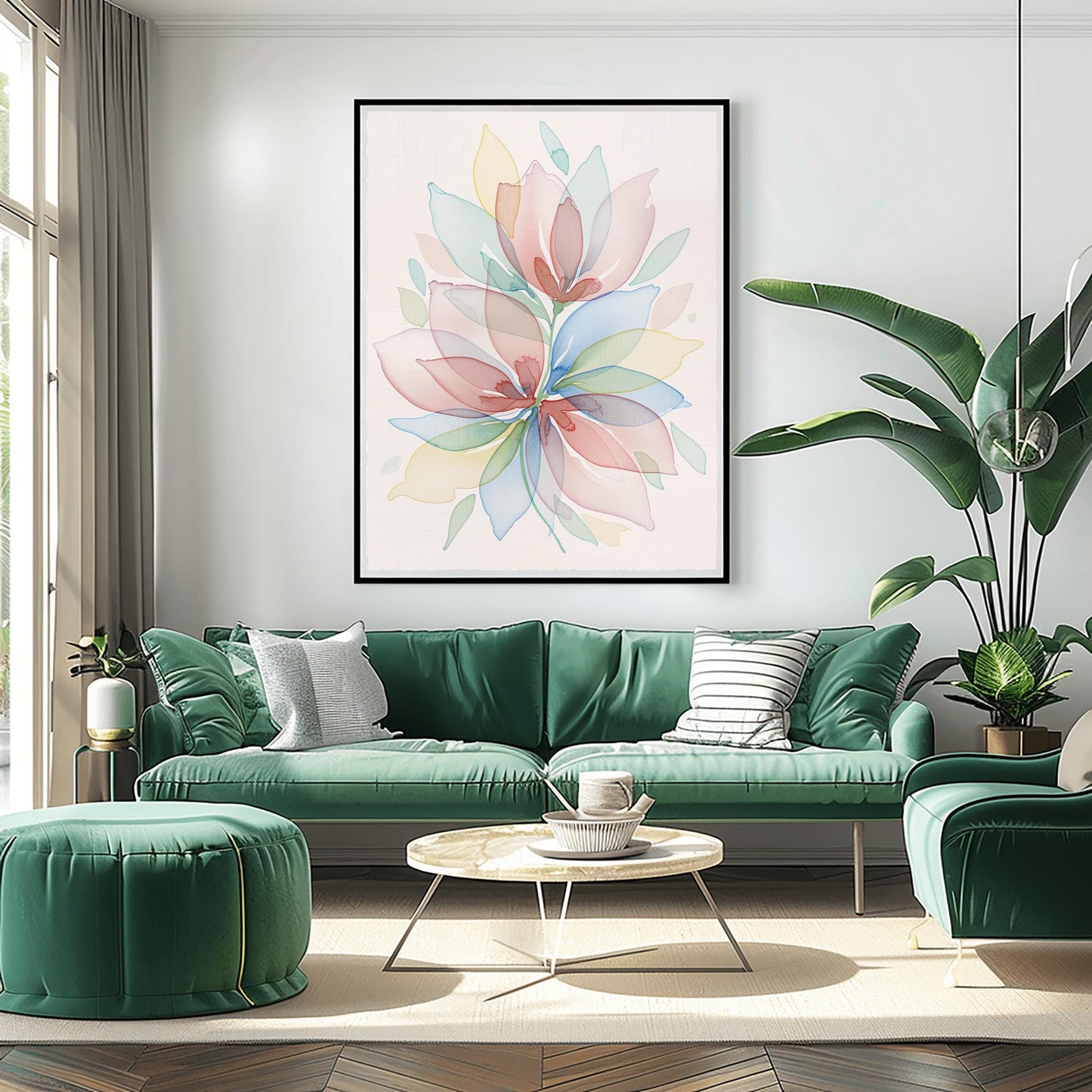 Dopamine Pastel Floral Print ‚Äì Expressive Botanical Art (view 3)