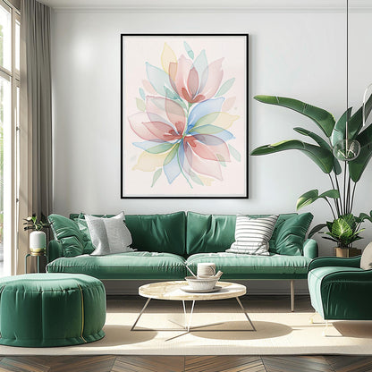 Dopamine Pastel Floral Print ‚Äì Expressive Botanical Art (view 3)