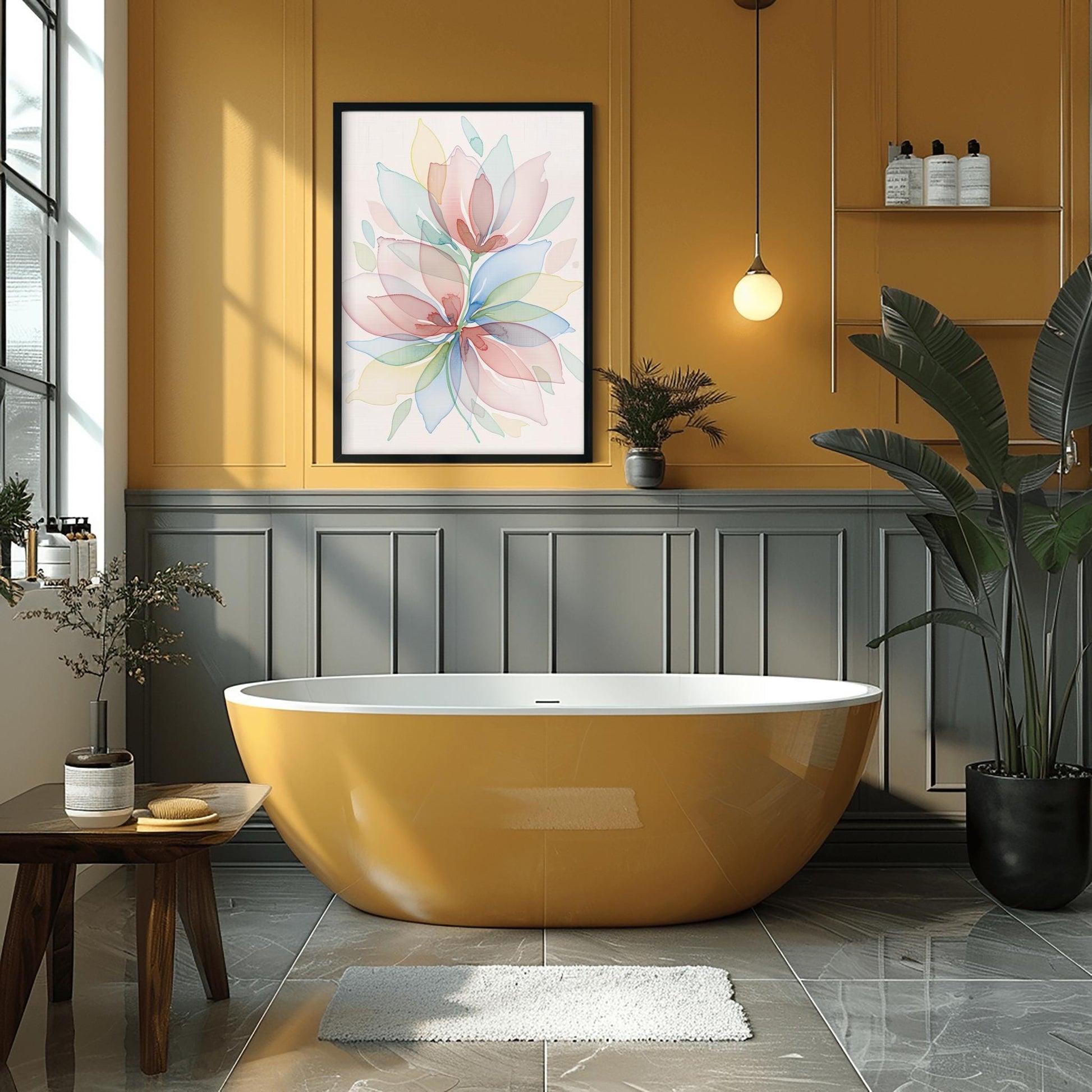 Dopamine Pastel Floral Print ‚Äì Expressive Botanical Art (view 4)