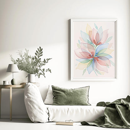 Dopamine Pastel Floral Print ‚Äì Expressive Botanical Art (view 6)