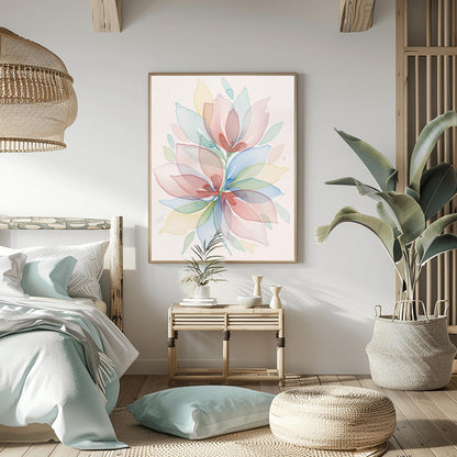 Dopamine Pastel Floral Print ‚Äì Expressive Botanical Art (view 7)
