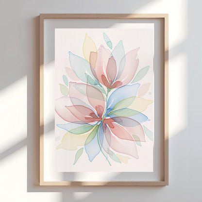 Dopamine Pastel Floral Print ‚Äì Expressive Botanical Art (view 8)