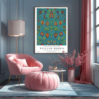 William Morris Pomegranate Pattern Print ‚Äì Vintage Blue Floral Art (main image)