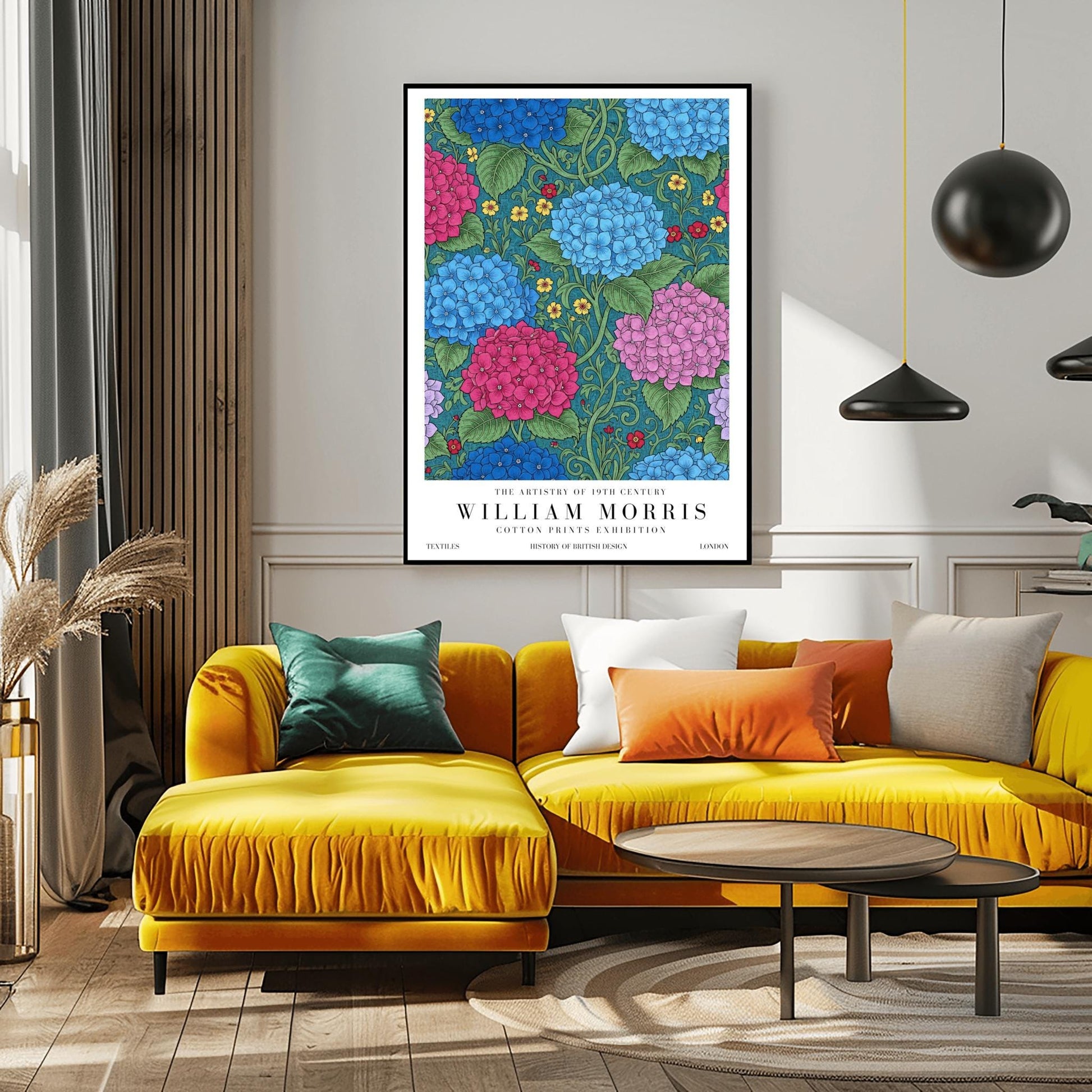 William Morris Hydrangea Pattern Print ‚Äì Vintage Floral Art (view 2)