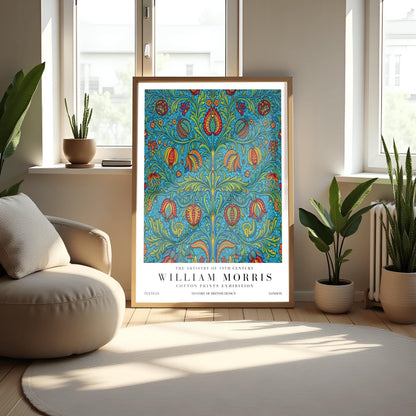 William Morris Pomegranate Pattern Print ‚Äì Vintage Blue Floral Art (view 3)