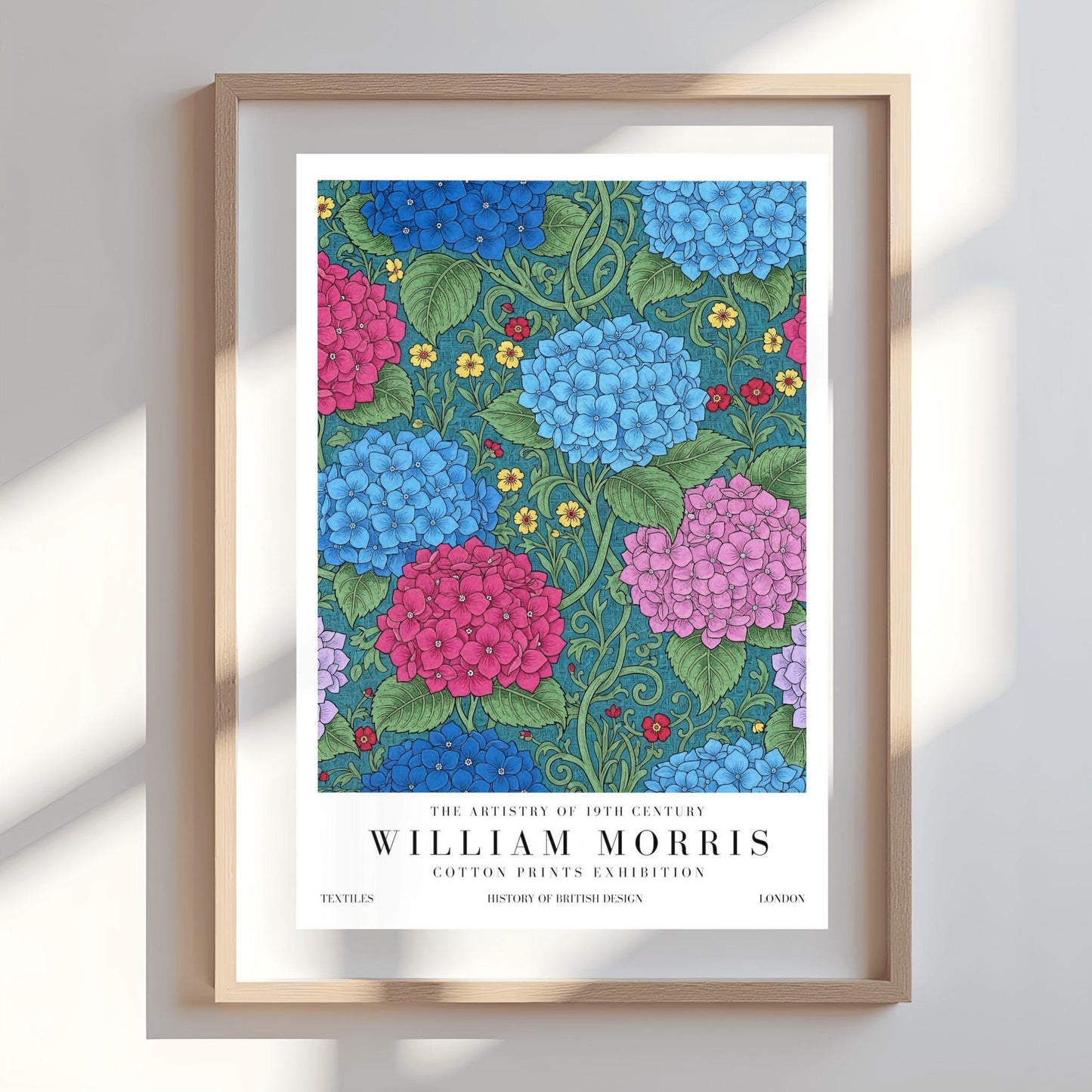 William Morris Hydrangea Pattern Print ‚Äì Vintage Floral Art (view 4)