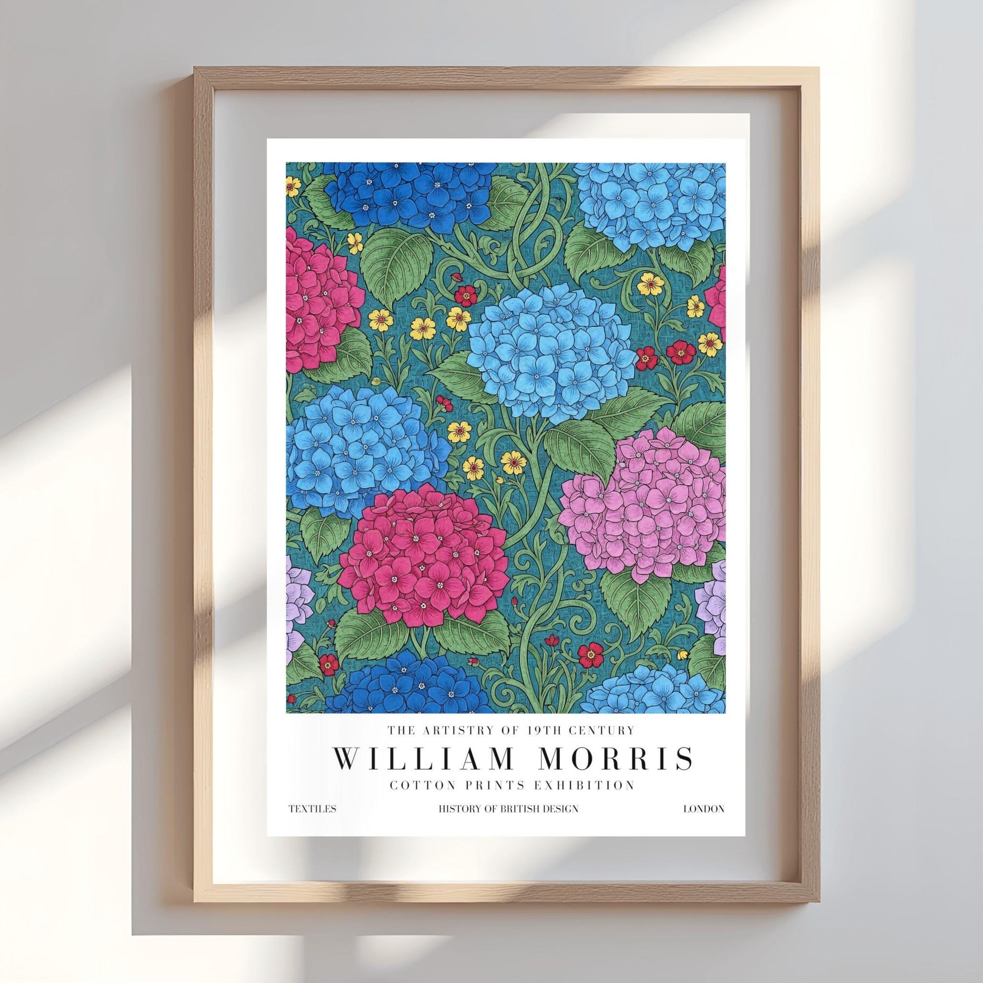 William Morris Hydrangea Pattern Print ‚Äì Vintage Floral Art (view 4)