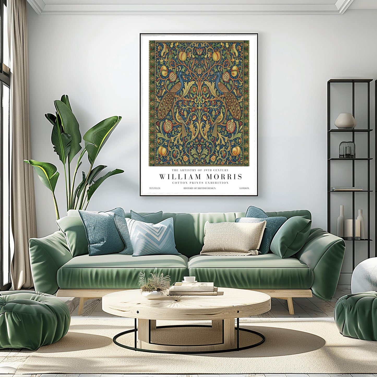 William Morris Peacock Pattern Print ‚Äì Vintage Textile Art (view 4)