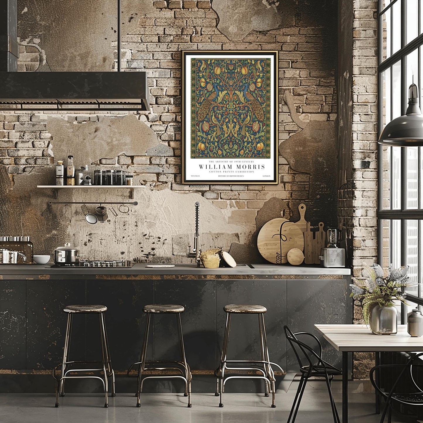 William Morris Peacock Pattern Print ‚Äì Vintage Textile Art (view 5)