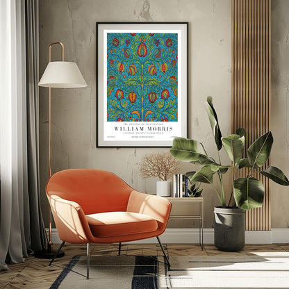 William Morris Pomegranate Pattern Print ‚Äì Vintage Blue Floral Art (view 5)