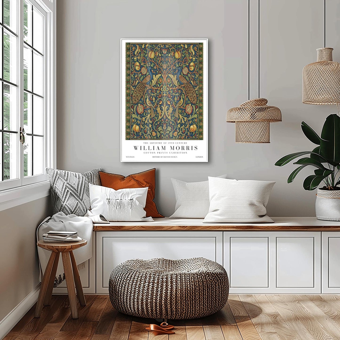 William Morris Peacock Pattern Print ‚Äì Vintage Textile Art (view 6)